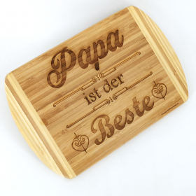 Papa ist der Beste - Holz - Frühstücksbrettchen - Individualisiert