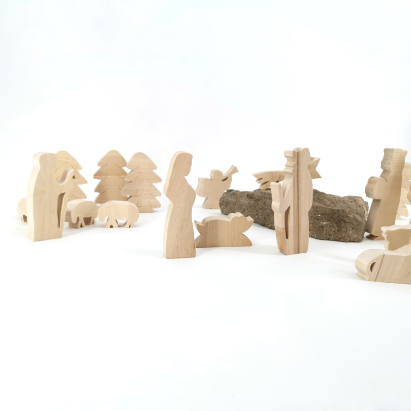 Weihnachten: Set Krippenfiguren I Tanne