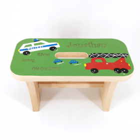 TraktorFussbank Name Buchstabe Holz Kinderzimmer